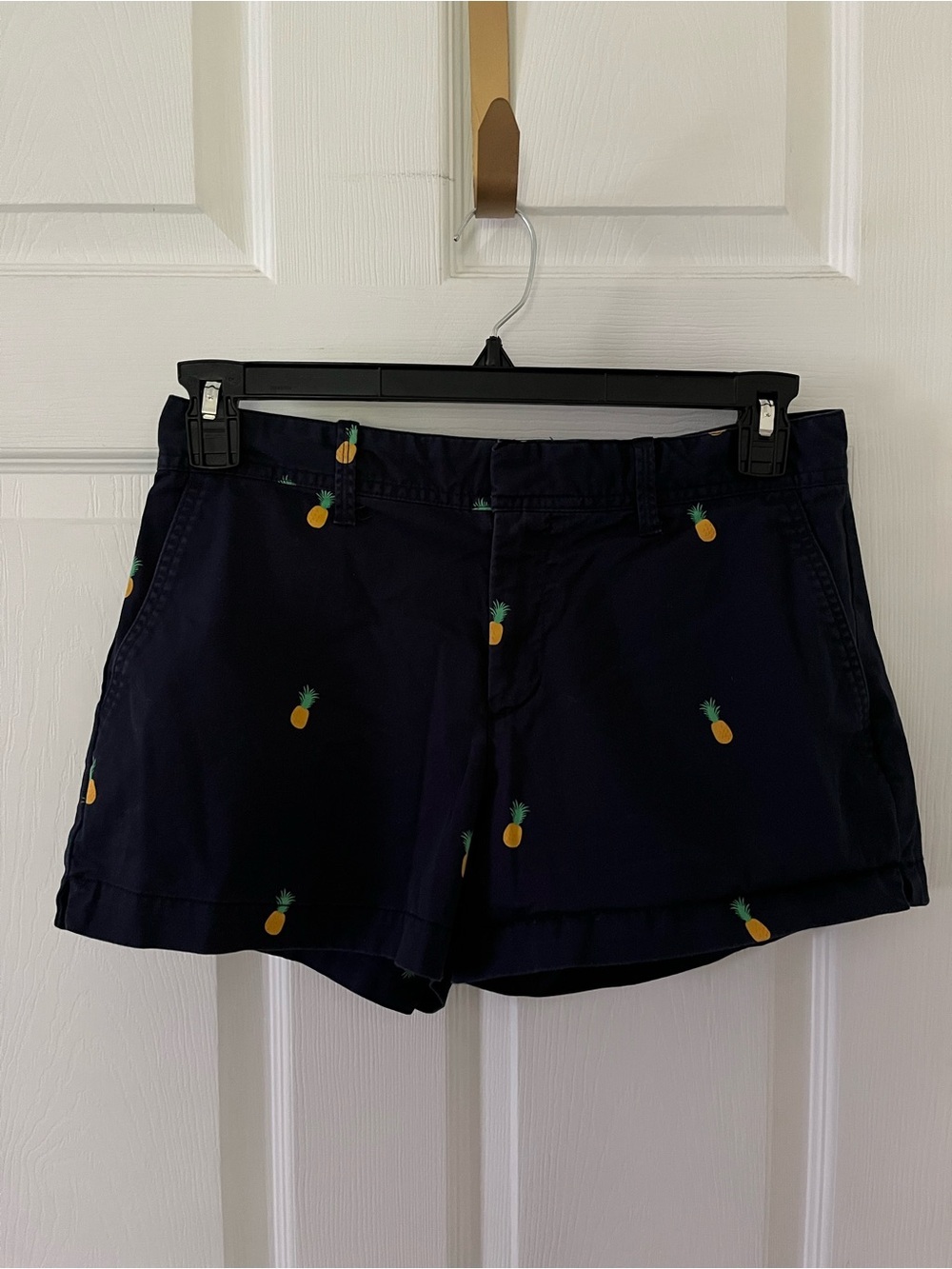 GAP Navy City Shorts with Pineapple Embroidery